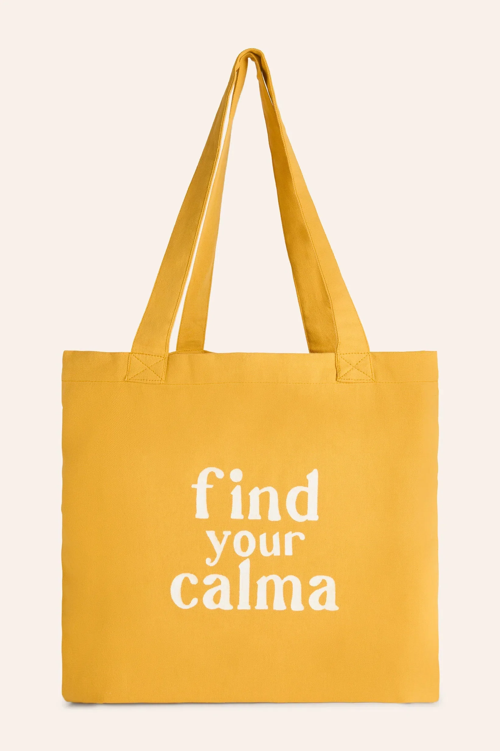 Bolsa tote de algodón mostaza Rambla - Image 3