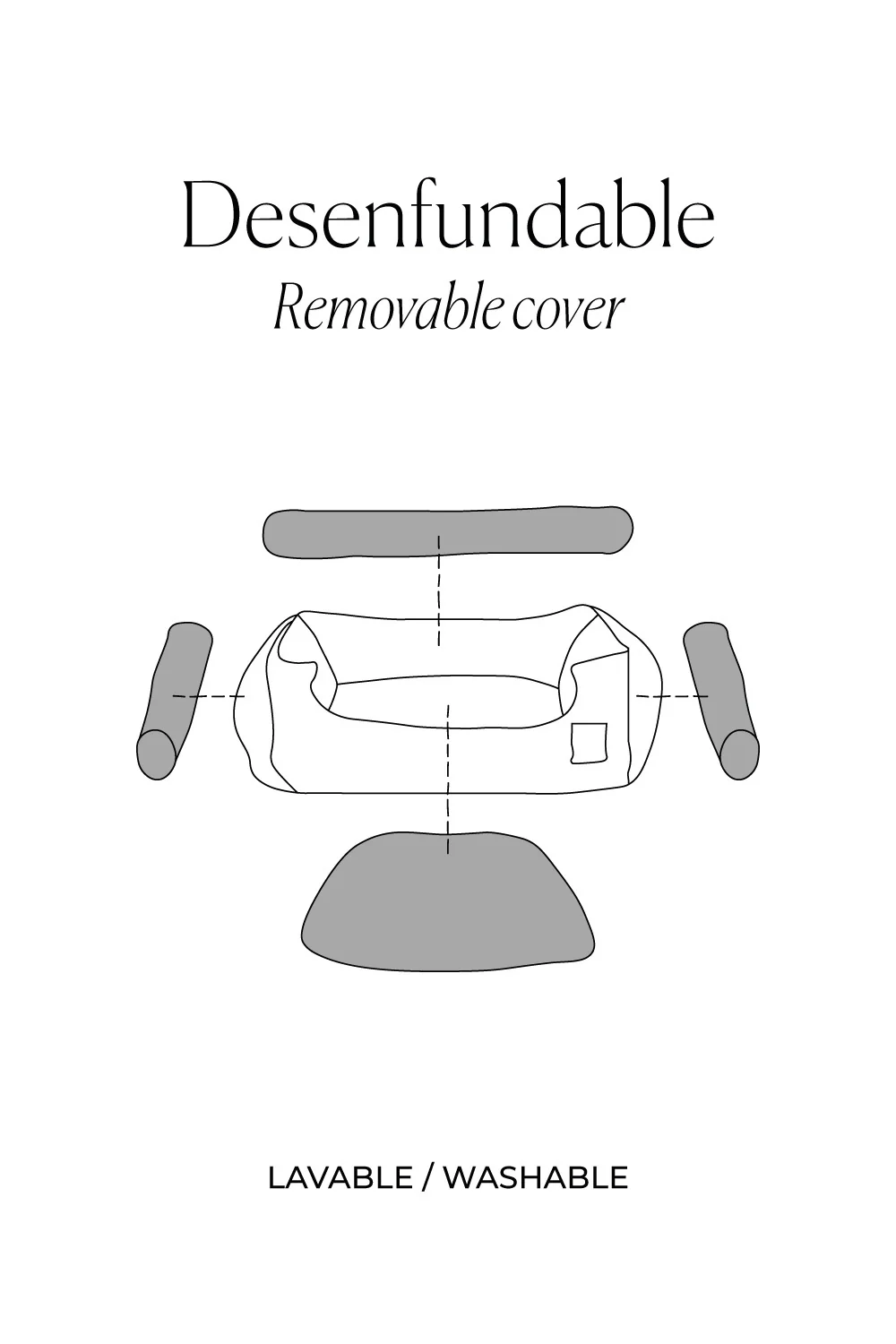 Cama desenfundable cruda para mascotas Taico - Image 12