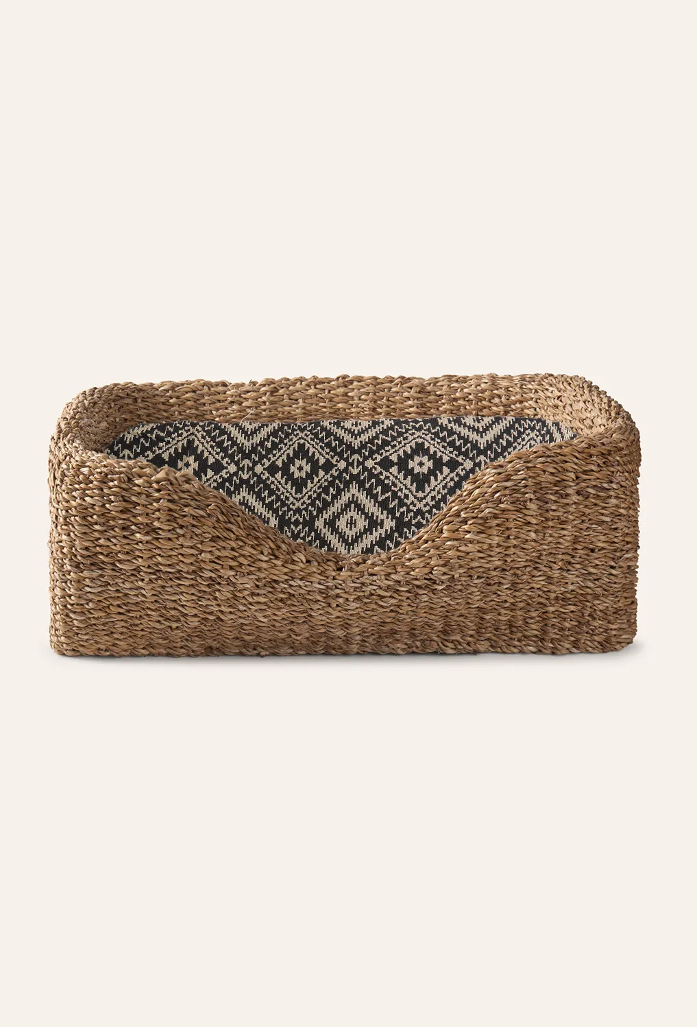 Cama para mascotas de junco de mar Braid con cojín - Image 11