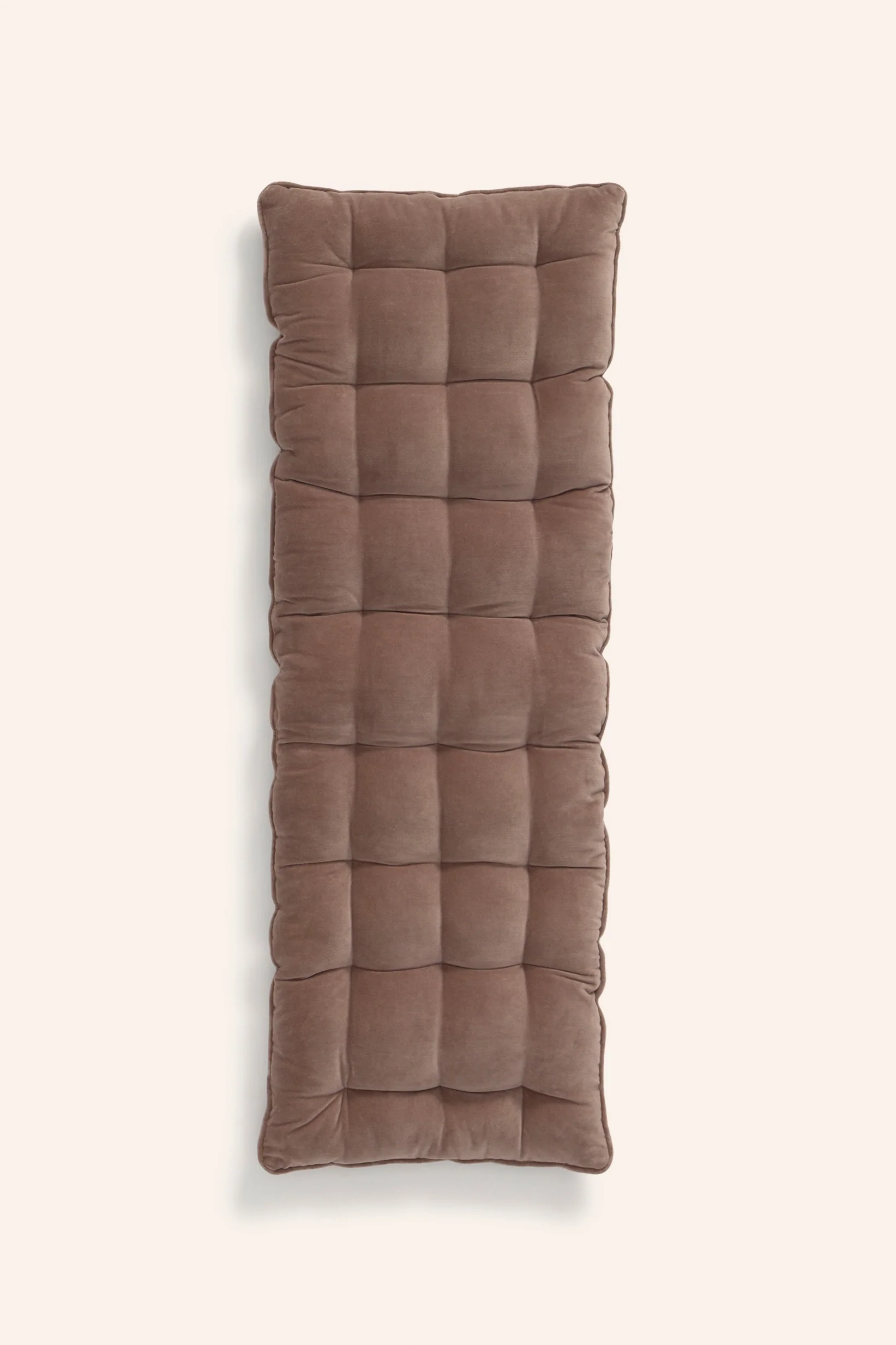 Cojín de banco de terciopelo marrón Velour - Image 5