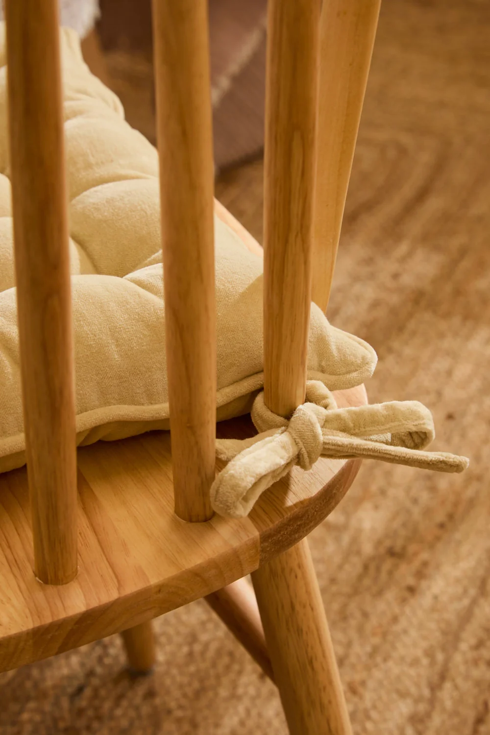 Cojín de silla cuadrado de terciopelo crudo Velour - Image 3