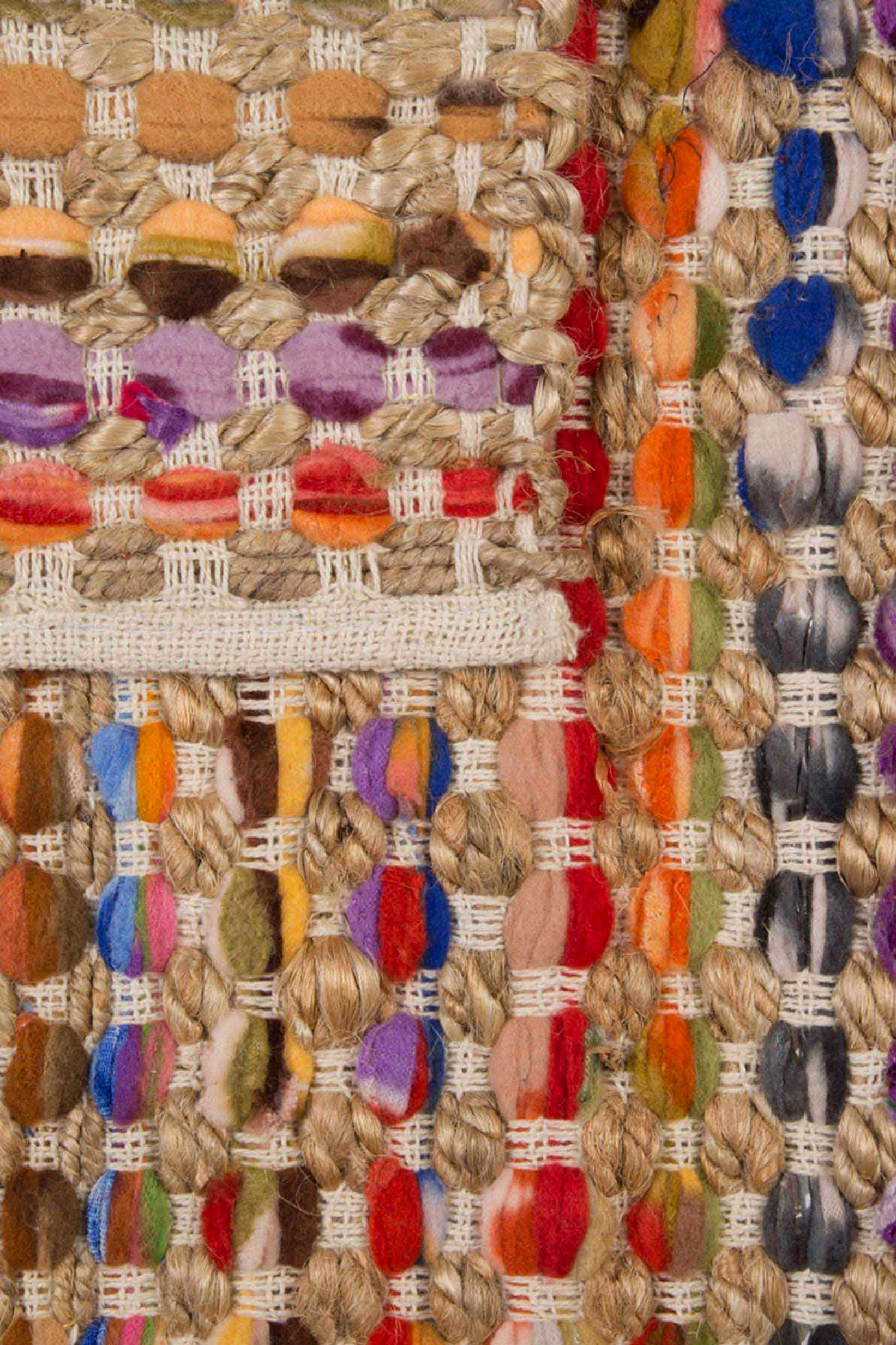 Felpudo de yute y tela multicolor Cando - Image 7