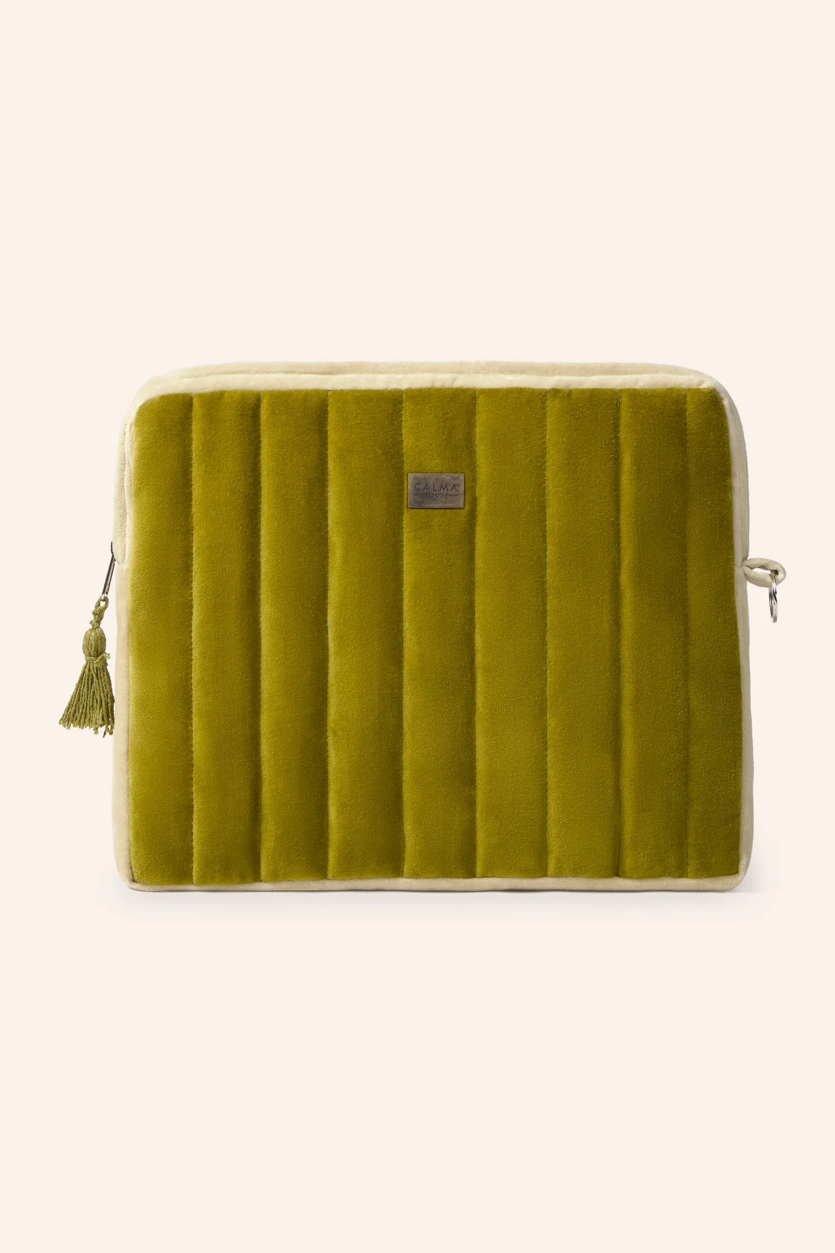 Funda acolchada para portátil de terciopelo en tonos verdes Osaka - Image 6