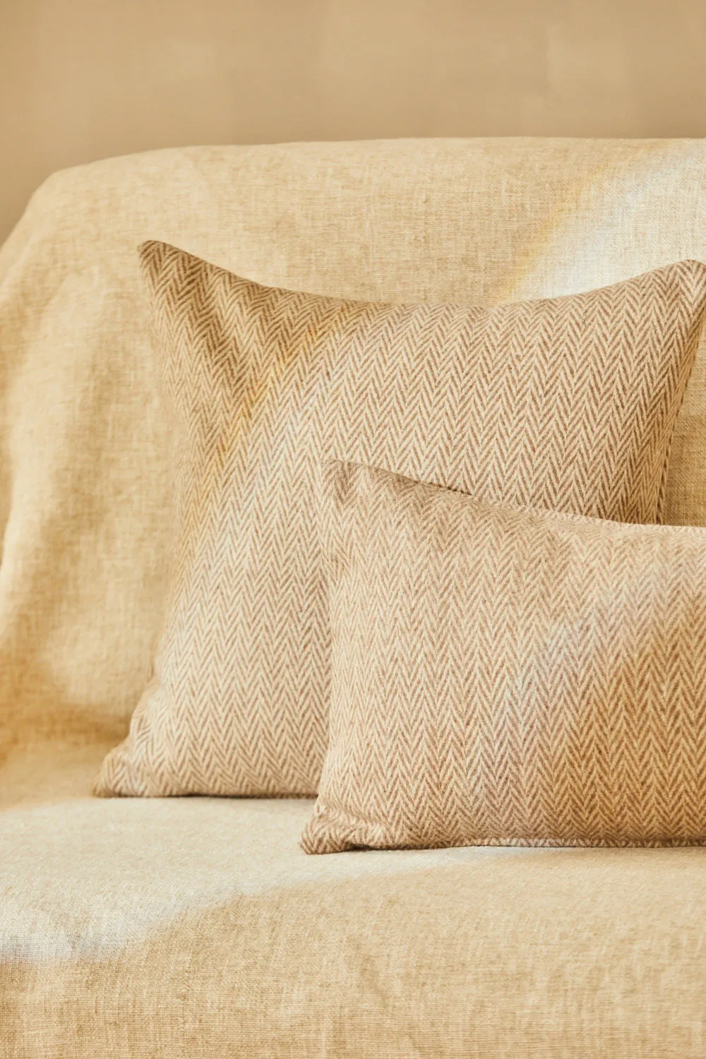 Funda de cojín de lana beige Montana - Image 6