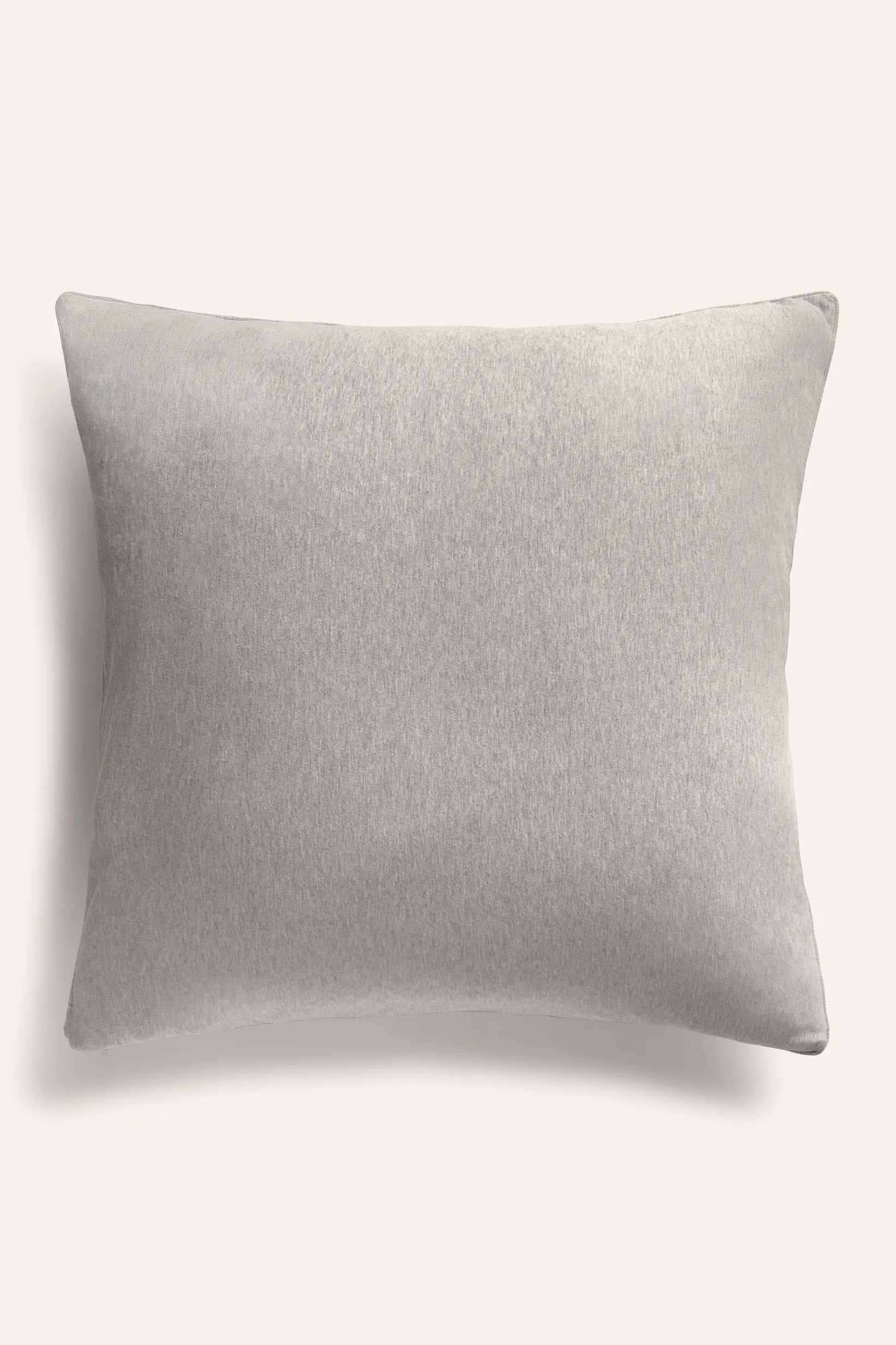 Funda de cojín de punto gris Jersey - Image 3