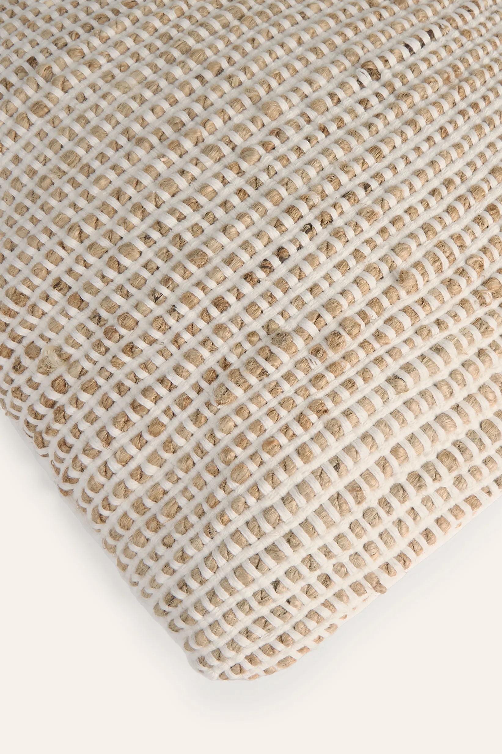 Funda de cojín grande de 80 cm de yute y algodón crudo West - Image 3