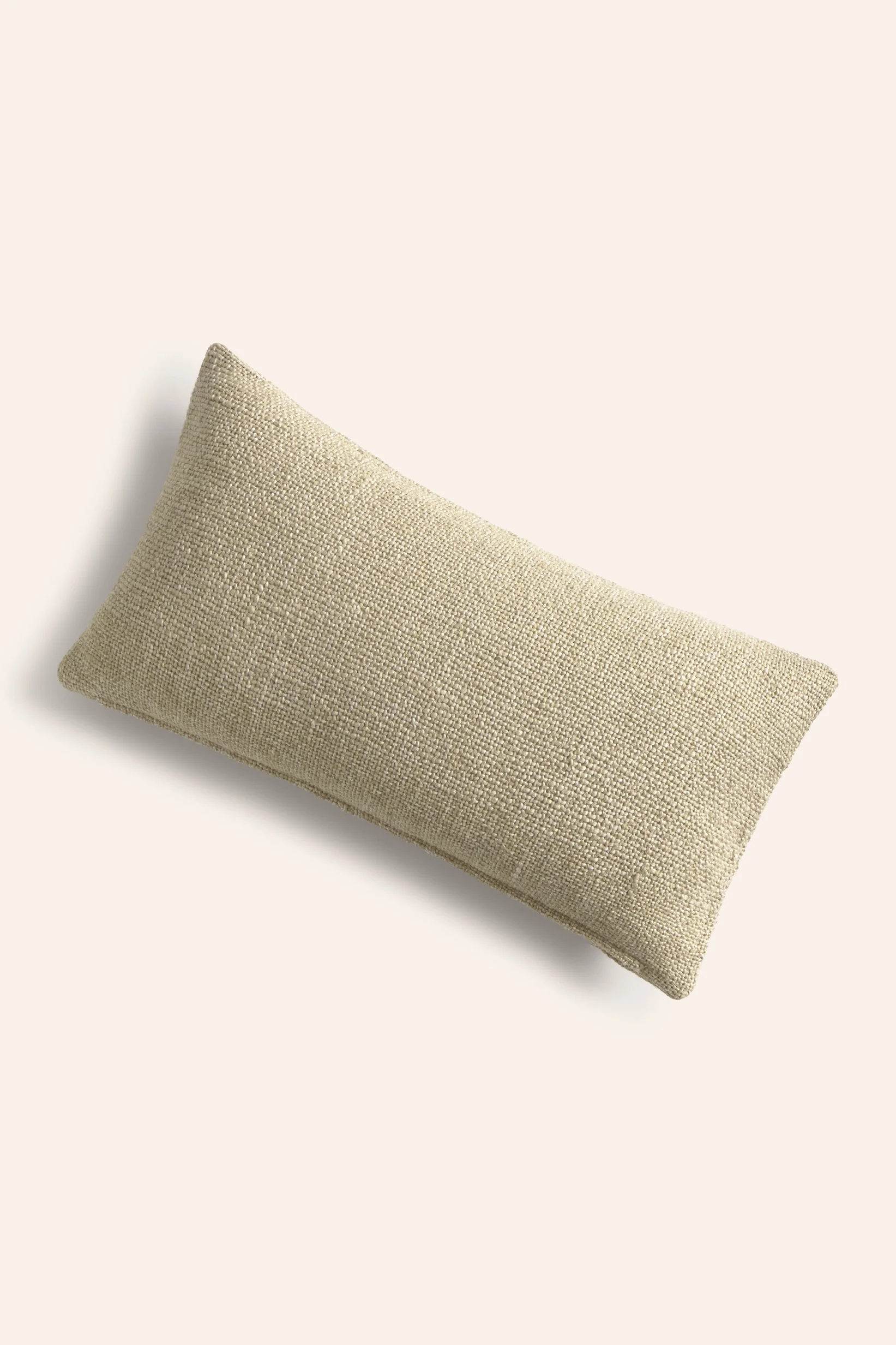 Funda de cojín rectangular de punto de algodón beige Corts - Image 4