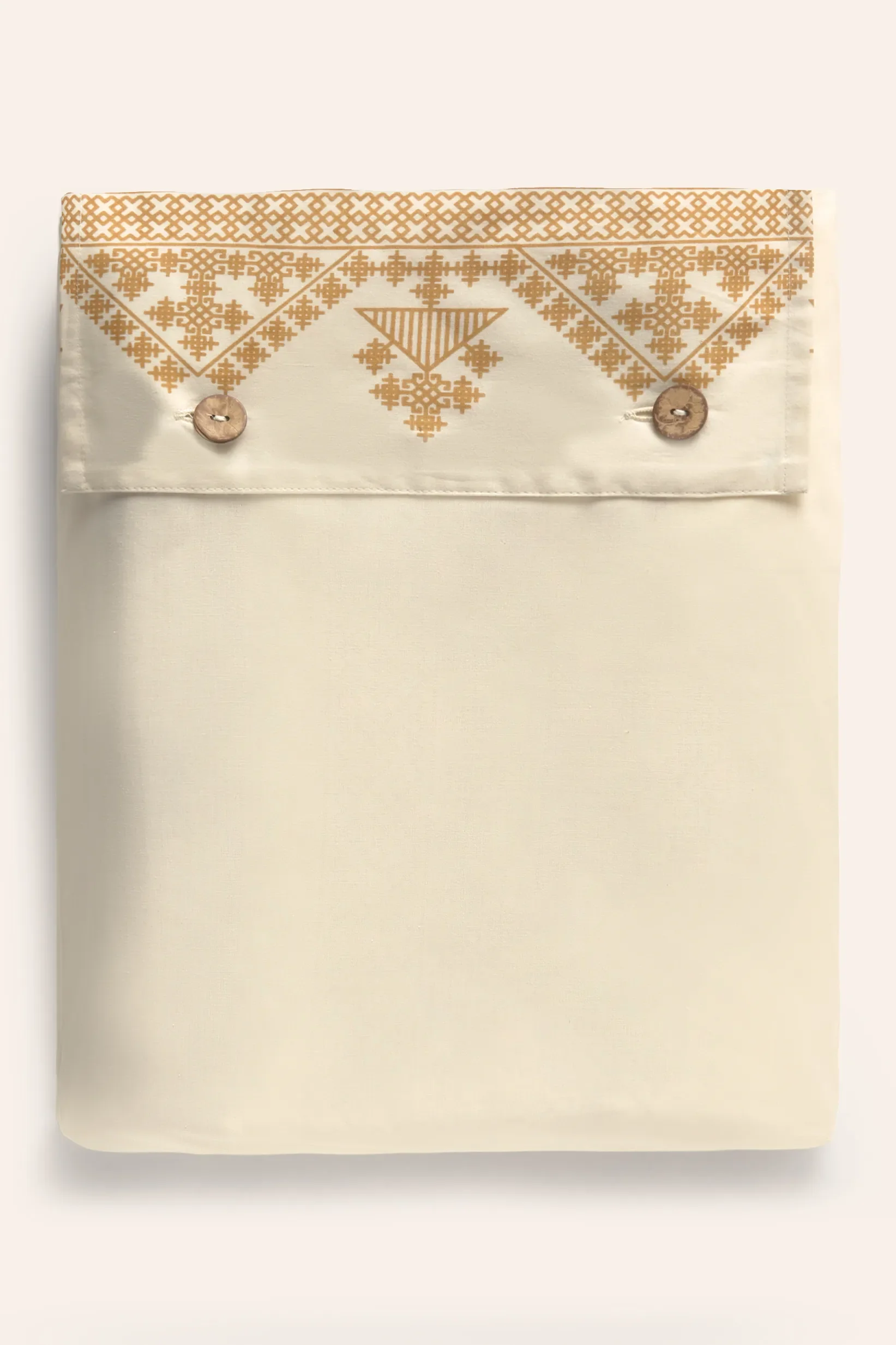 Funda nórdica + juego de almohada con print étnico mostaza Cairo - Image 13