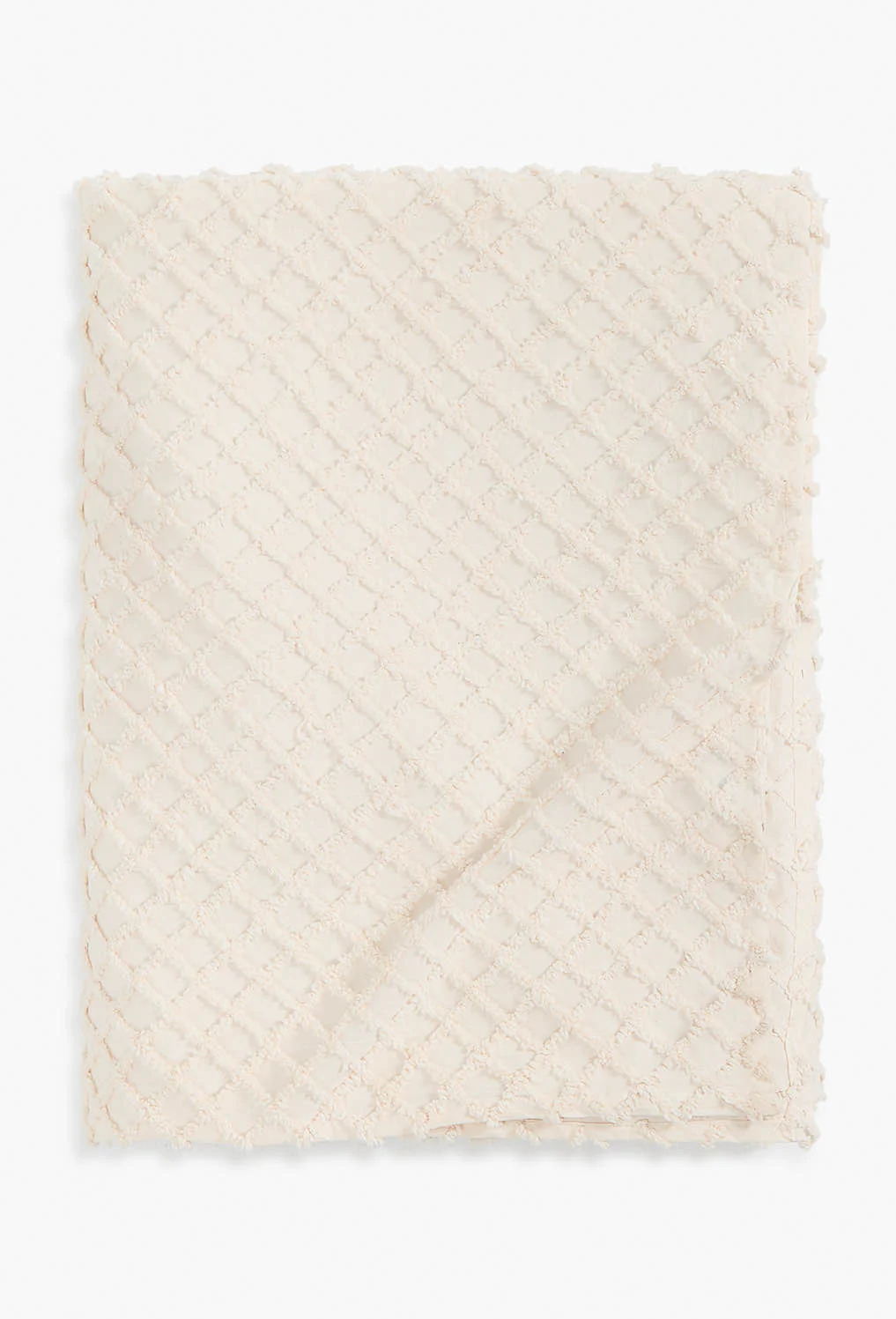 Funda nórdica de algodón + juego de almohada con relieve de rombos crudo Royal - Image 6