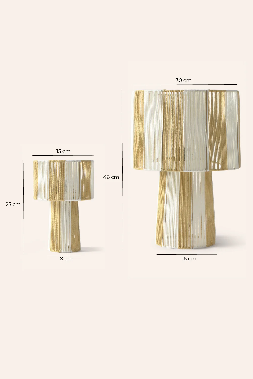 Lámpara de mesa beige Far - Image 5