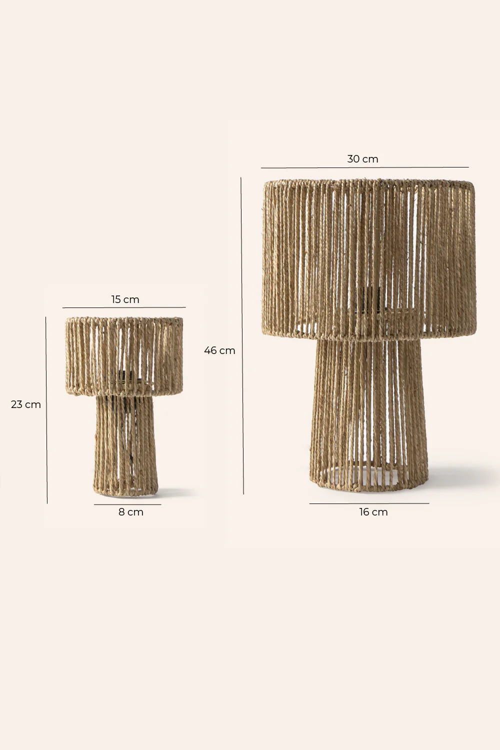 Lámpara de mesa de yute Far - Image 5