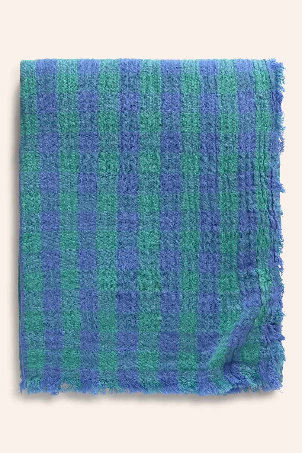 Mantel de algodón vichy azul Nasau - Image 5