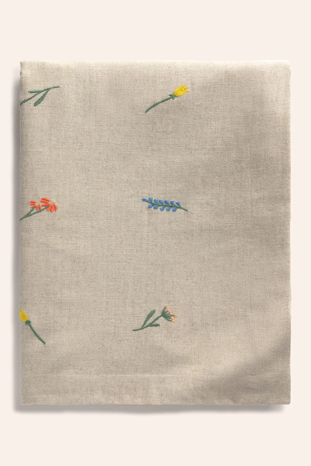 Mantel de lino crudo bordado Spring - Image 4