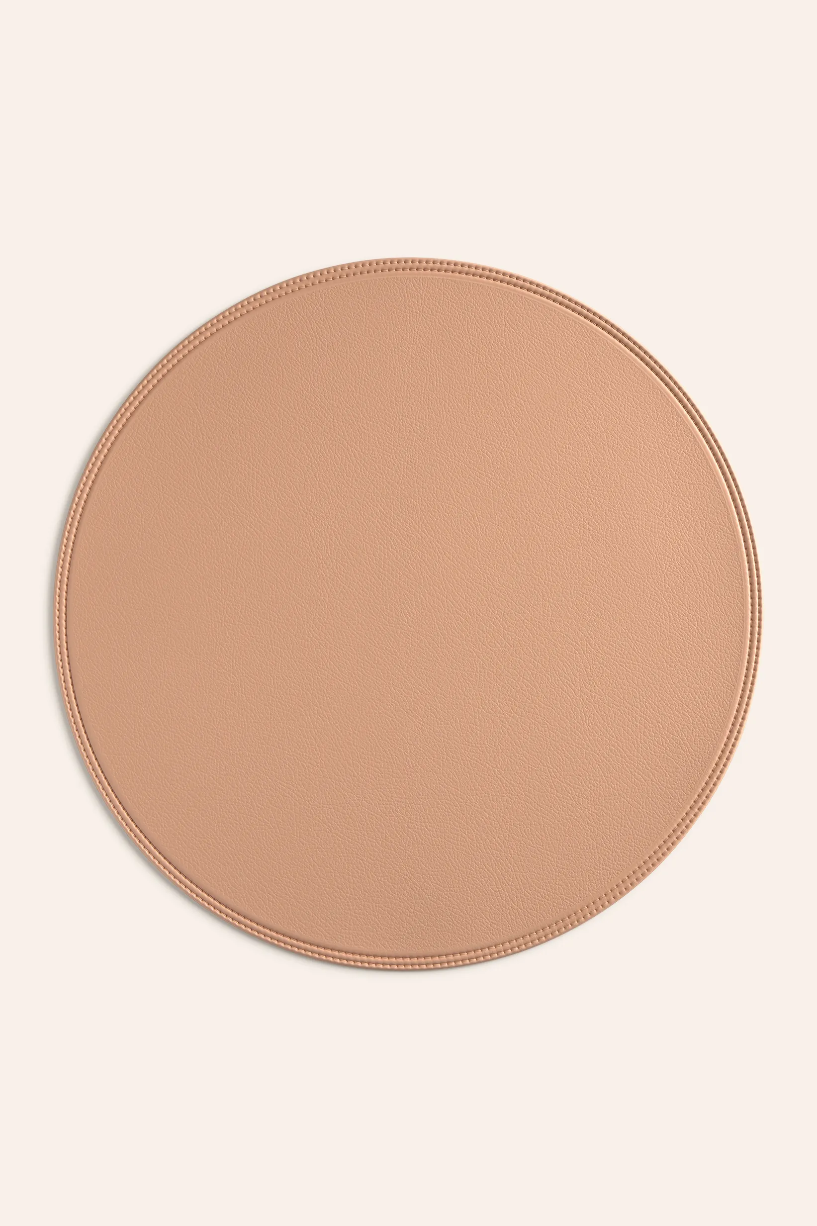 Mantel individual antimanchas redondo beige Pla - Image 2