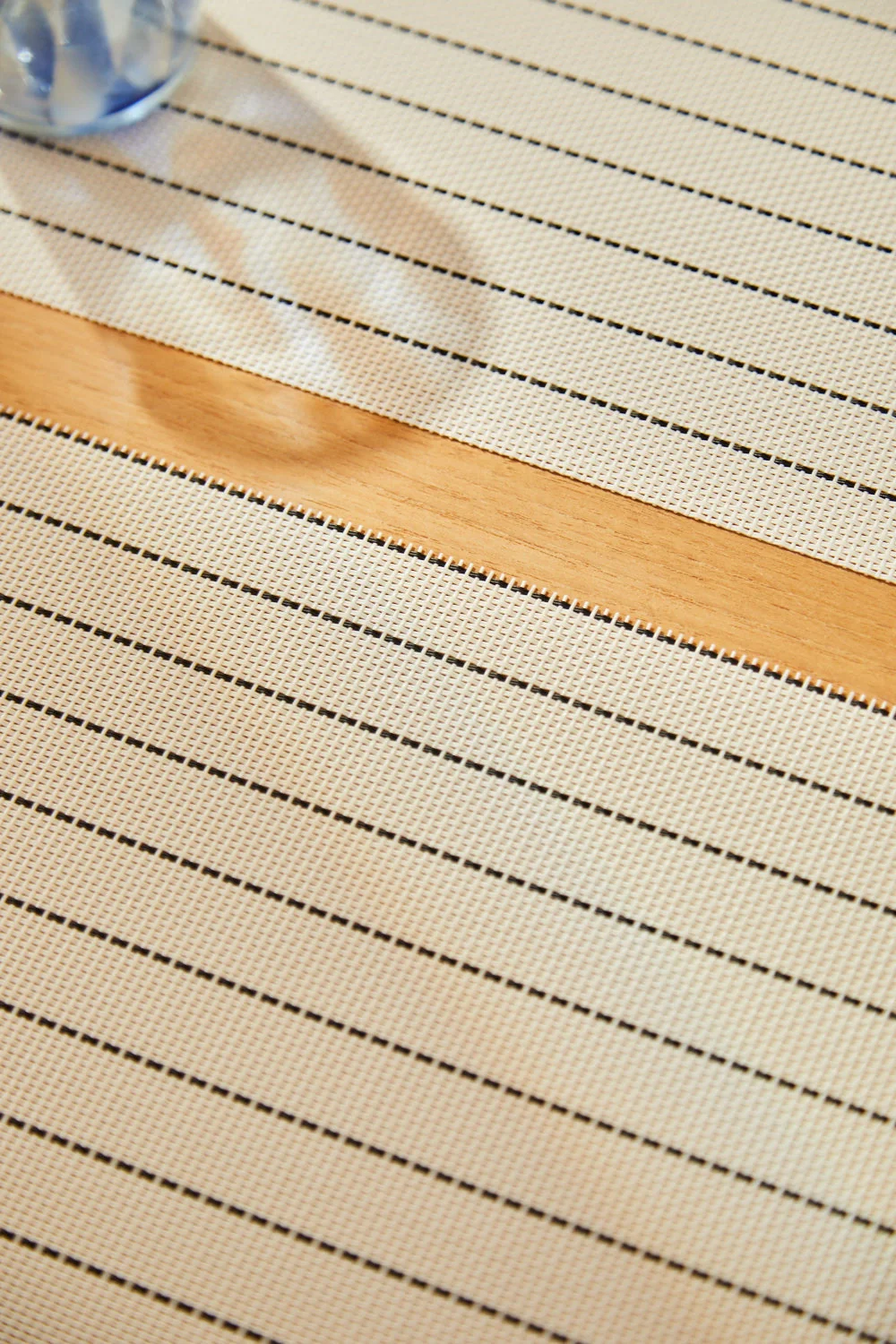 Mantel individual antimanchas trenzado a rayas Pla - Image 2