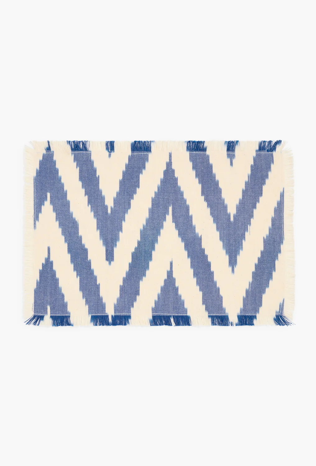 Mantel individual de algodón ikat azul Galdana - Image 5