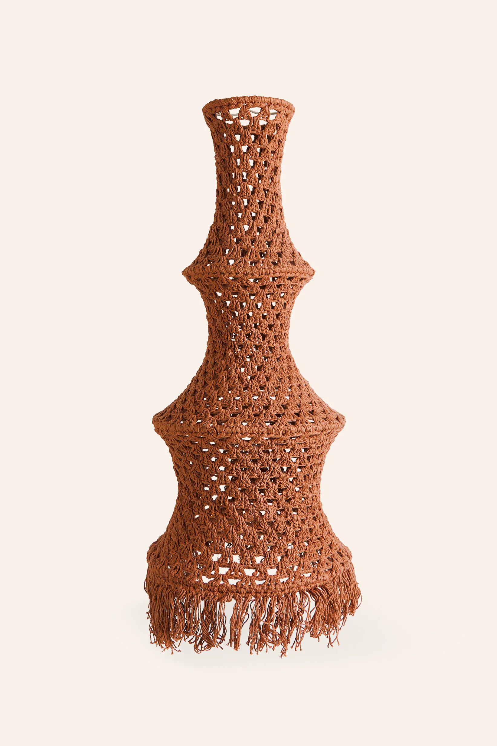 Pantalla mediana para lámpara de techo de crochet tierra Pleko - Image 3