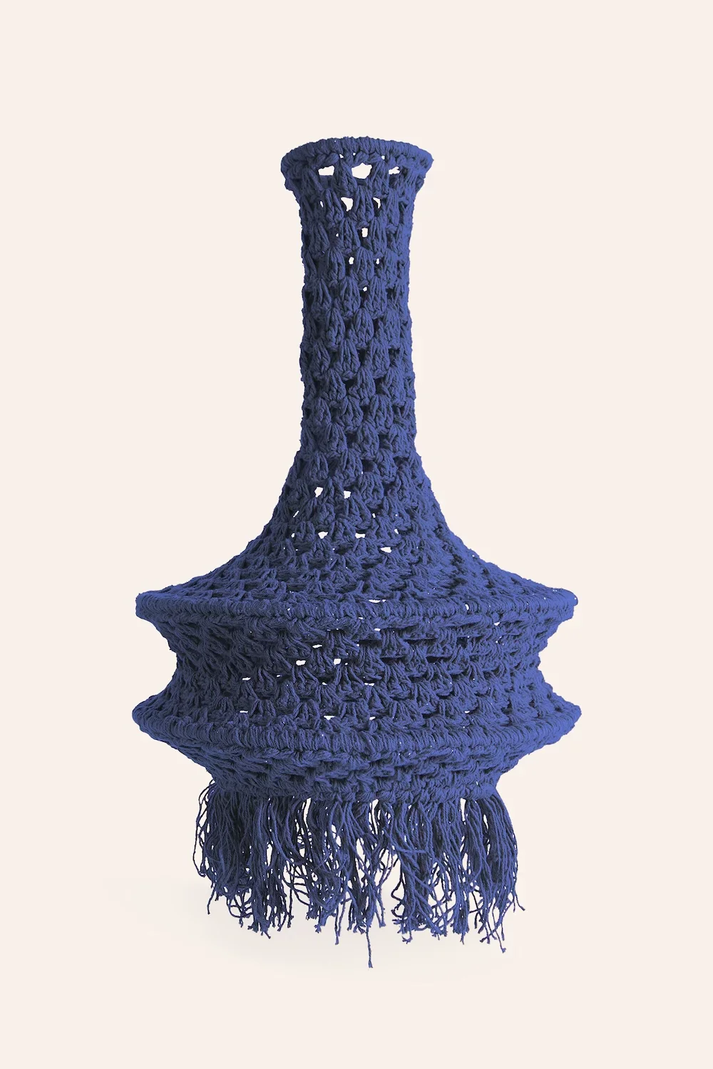 Pantalla pequeña para lámpara de techo de crochet azul Pleko - Image 2