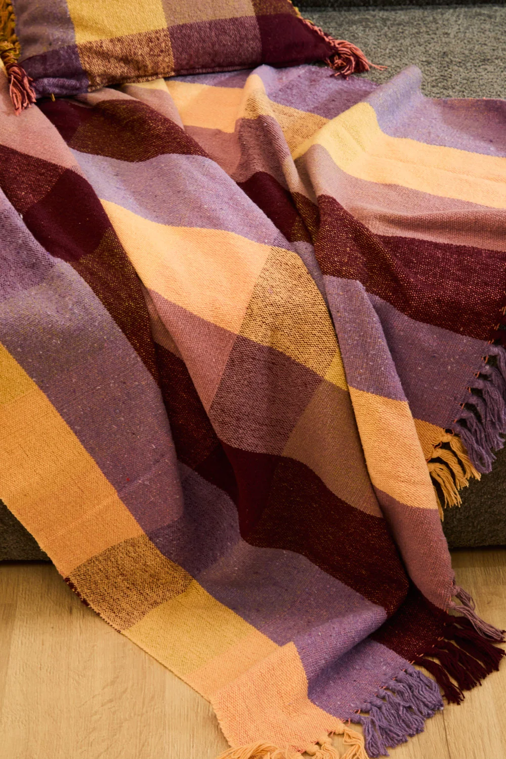 Plaid de algodón con flecos Croma - Image 2