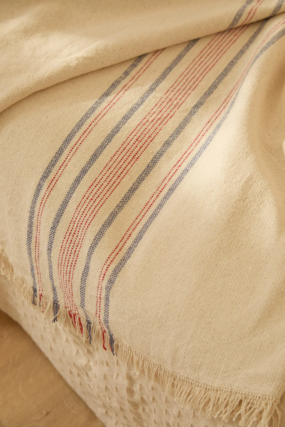 Plaid de algodón de alto gramaje con raya tejida roja y azul Born - Image 2