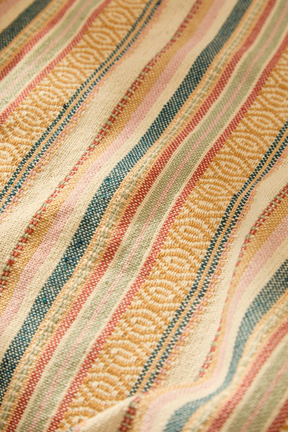 Plaid de algodón jacquard mostaza Vedra - Image 2