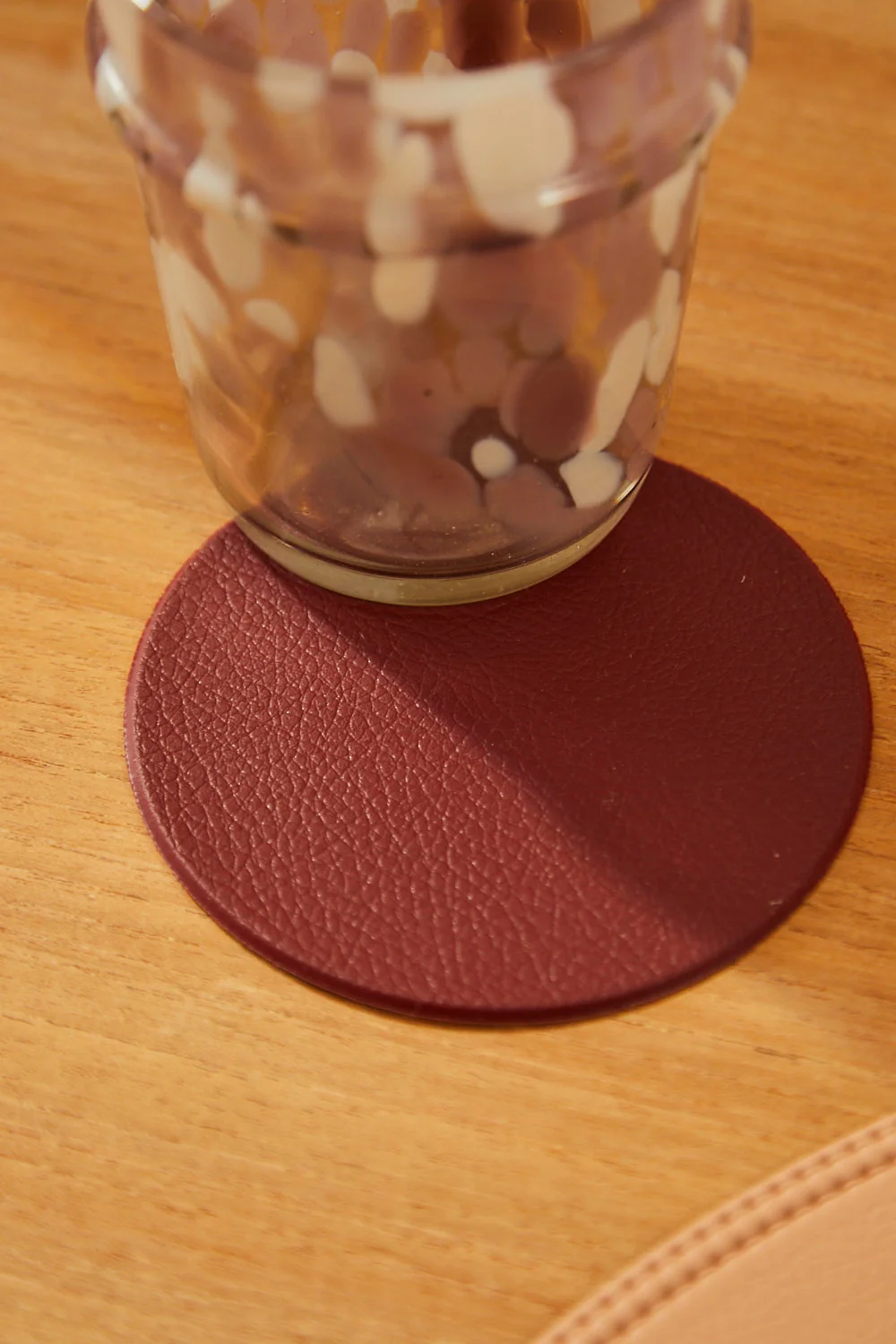 Set de 4 posavasos granate Pla