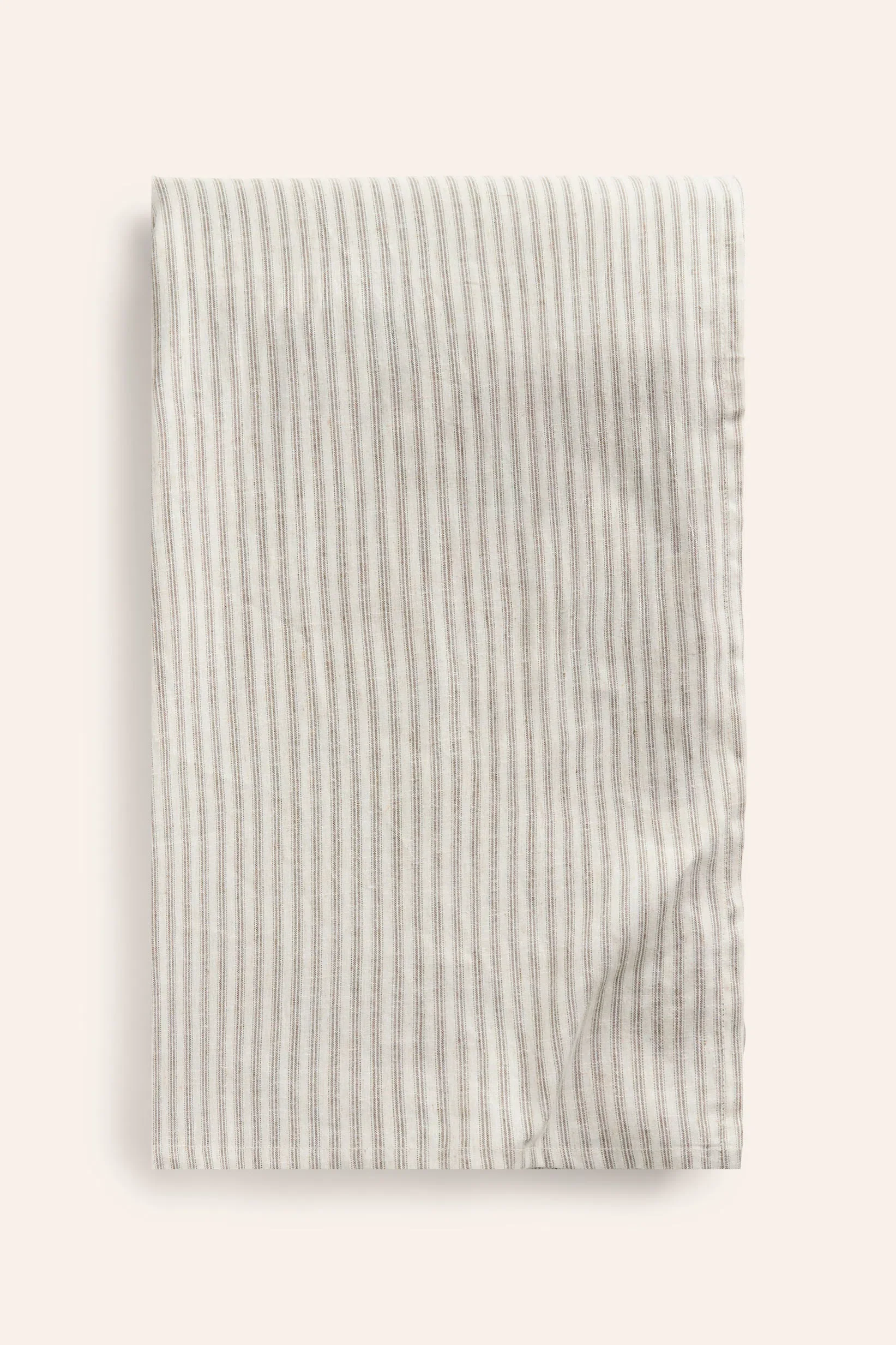 Sábana encimera a rayas de lino y bambu verde + funda de almohada Bambu - Image 9