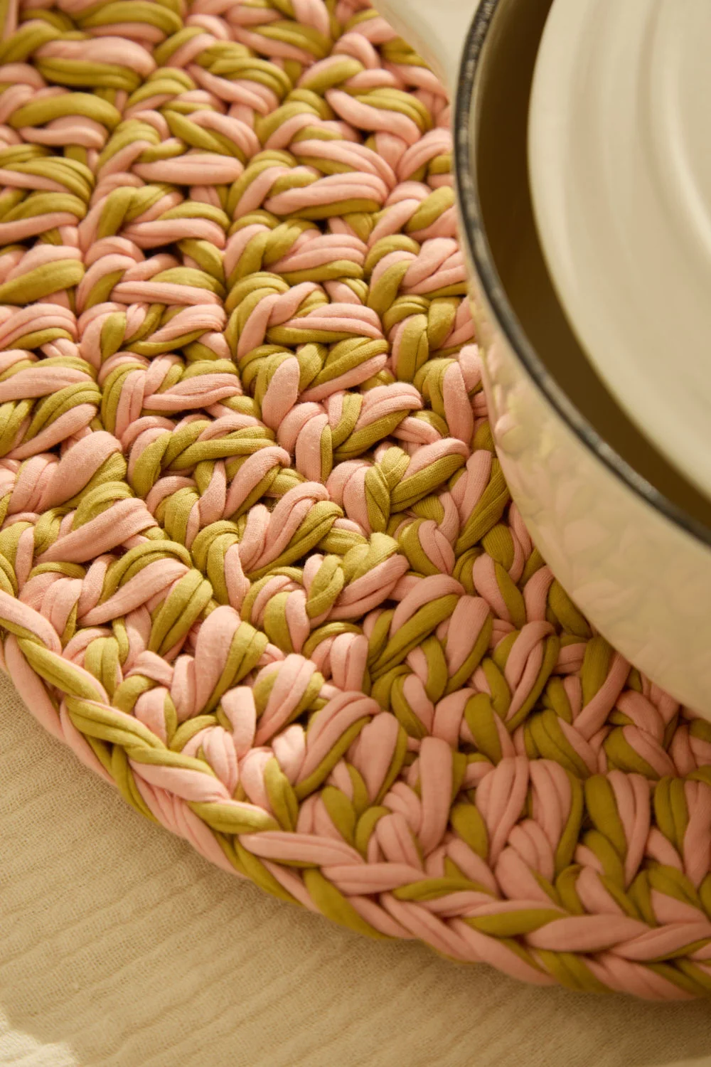Salvamanteles de algodón mostaza Jana - Image 2