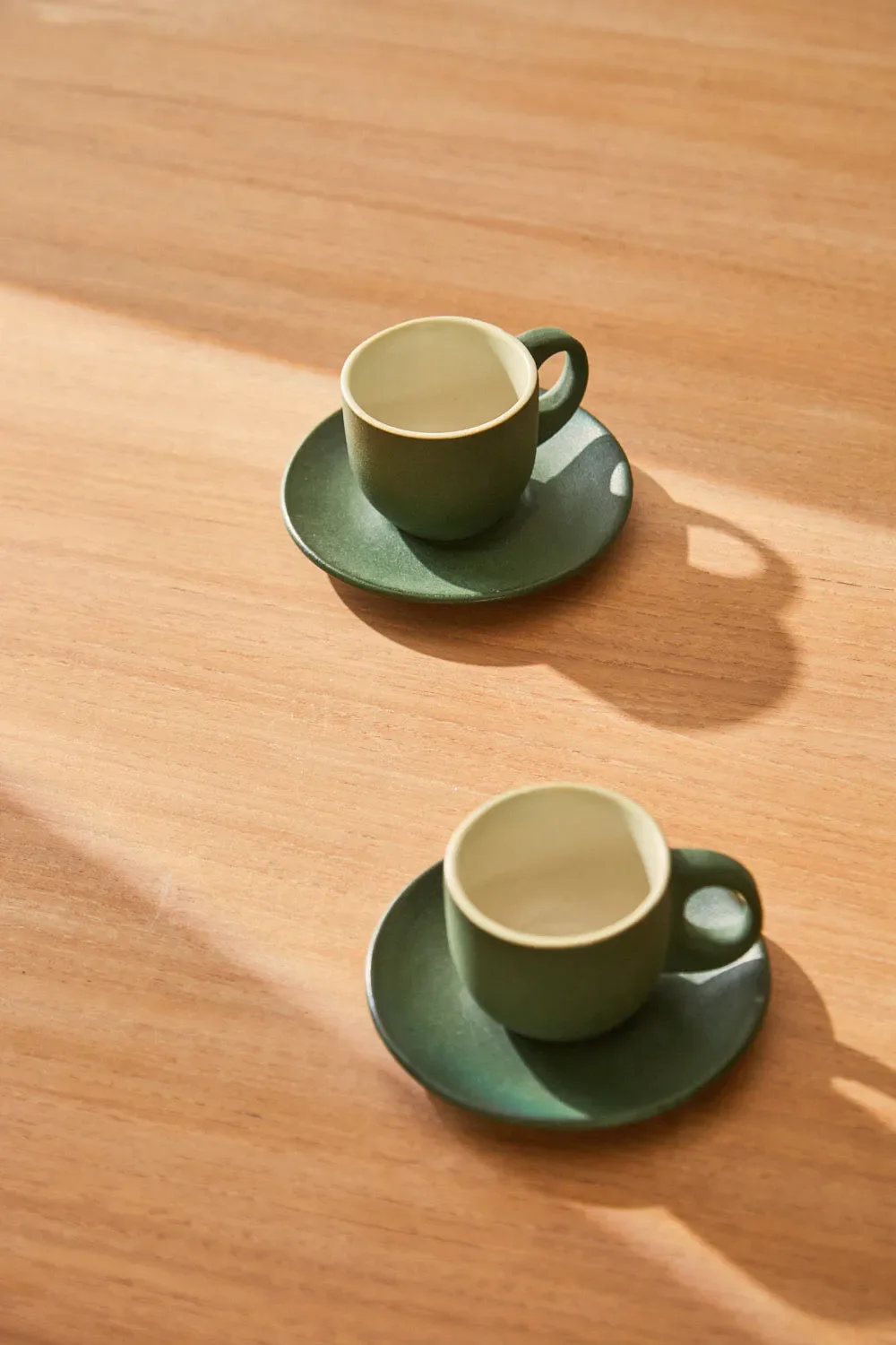 Set de 2 tazas de café de cerámica y plato Matcha - Image 5
