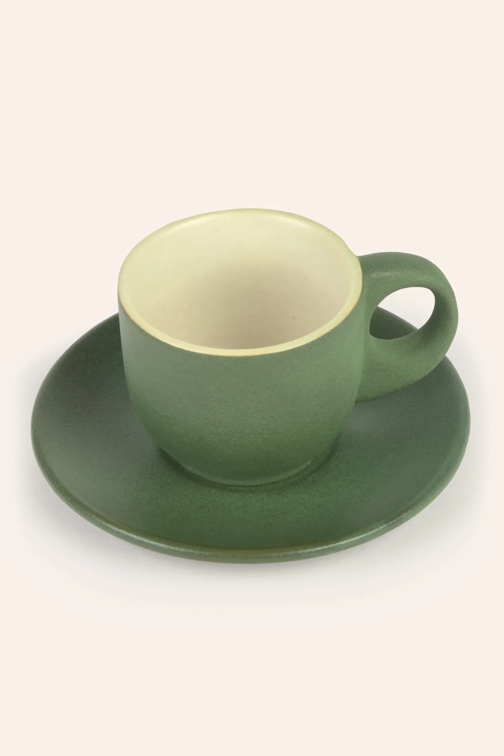 Set de 2 tazas de café de cerámica y plato Matcha - Image 7