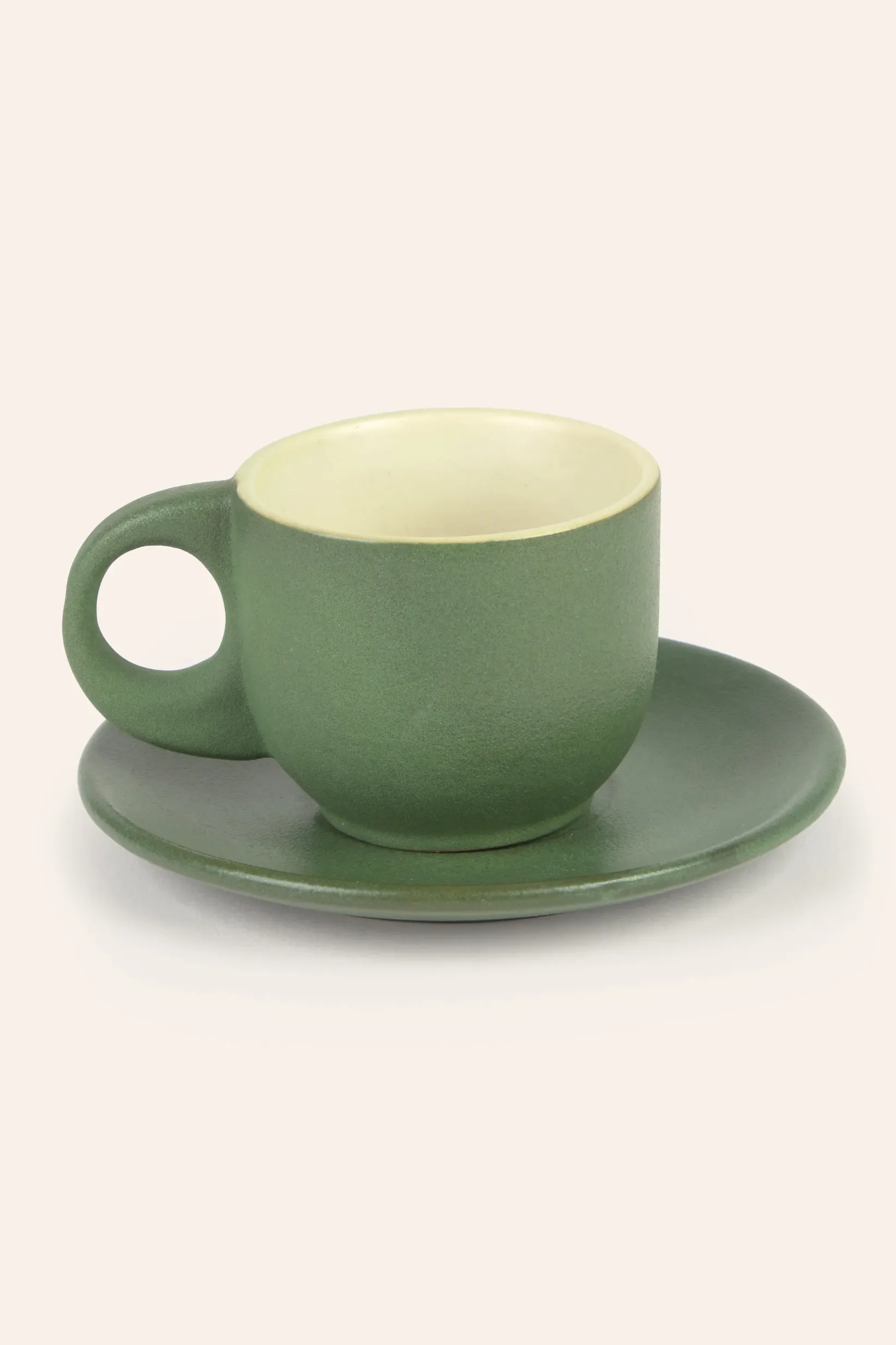 Set de 2 tazas de café de cerámica y plato Matcha - Image 8