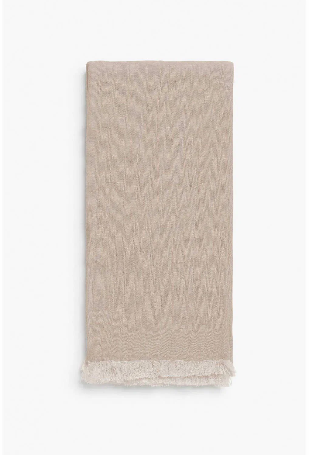 Set de 4 servilletas de algodón beige Layer - Image 4